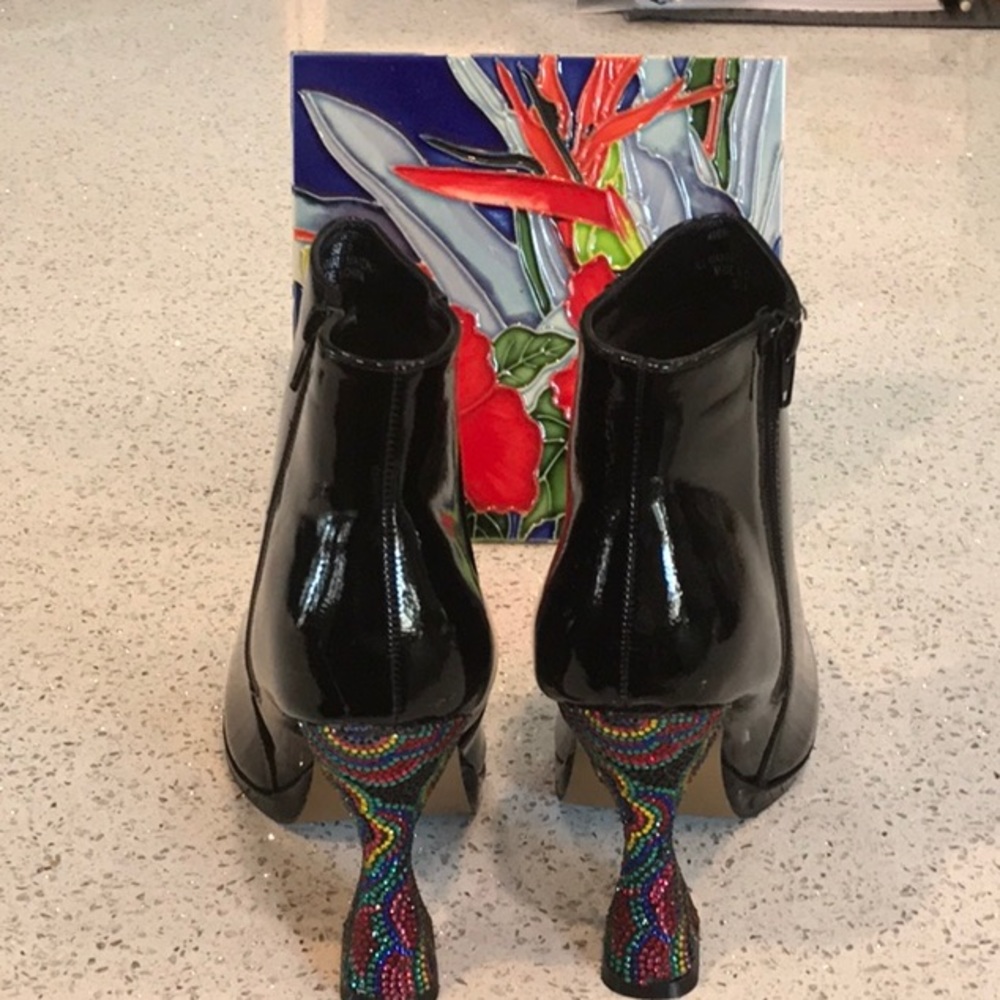 Betsy Johnson dress boot with jeweled heel